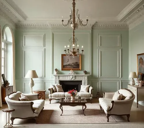 Ruang tamu vintage minimalis dengan warna pastel dan aksesori vintage-interior splusa.id