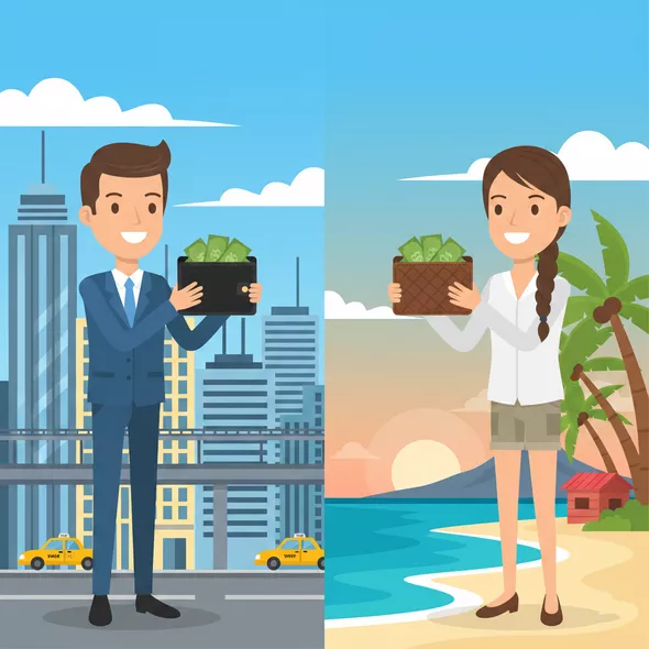 Ilustrasi perbandingan gaya hidup PNS di kota besar dan daerah terpencil dengan tunjangan kemahalan single salary