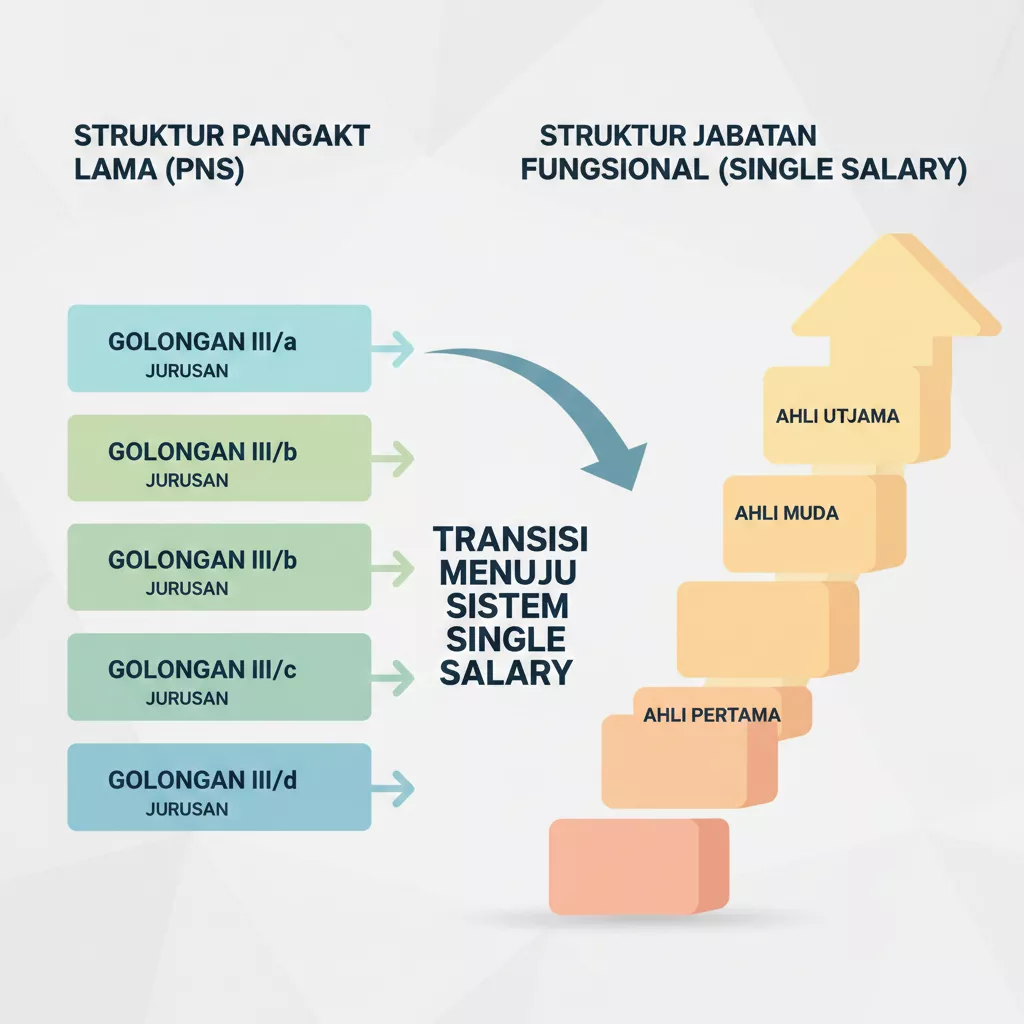 Perbandingan Pangkat PNS S1 Golongan 3A vs Jabatan Fungsional Single Salary