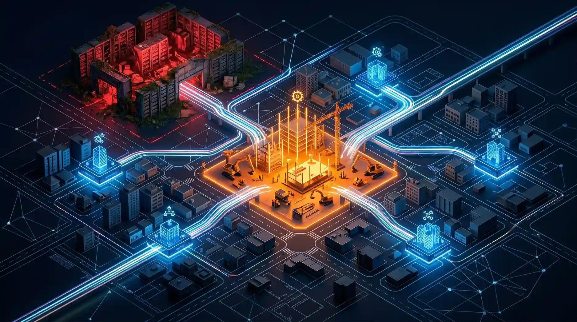 Jaringan logistik rantai pasok terdesentralisasi untuk mempercepat eksekusi proyek komersial B2B