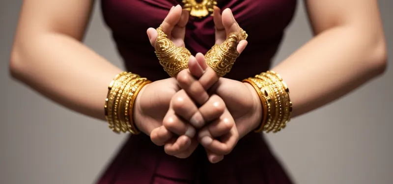 Detail gerakan tangan mudra penari Bali yang penuh makna simbolik