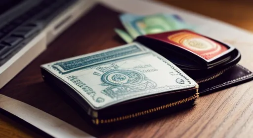 Dompet berisi uang tunai dan barang-barang sederhana yang dibeli dengan bijak, menggambarkan manfaat frugal living.