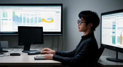 Pakar SEO sedang menganalisis data Google Search Console untuk meningkatkan traffic website