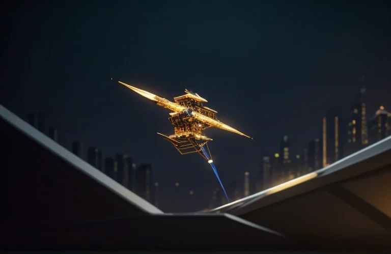 Representasi konseptual kehancuran reputasi digital akibat algoritma penalti mesin pencari yang menghapus ulasan bisnis palsu.