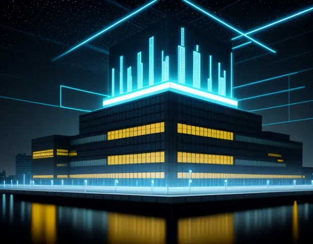 ilustrasi isometrik konseptual integrasi aplikasi manajemen proyek konstruksi cloud dengan lapangan