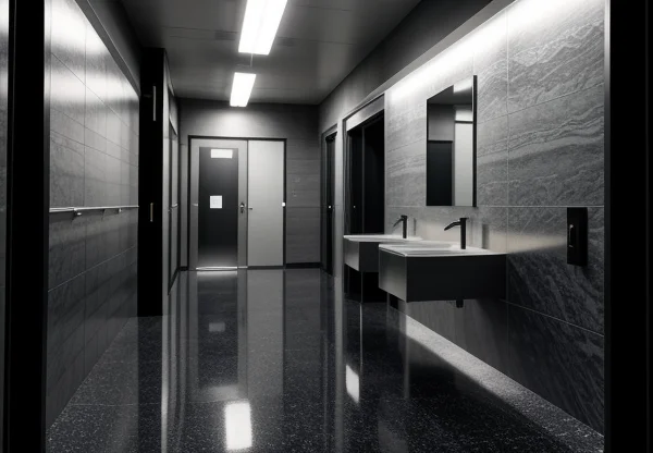 proses perakitan partisi kubikal toilet phenolic board kedap air kamar mandi komersial