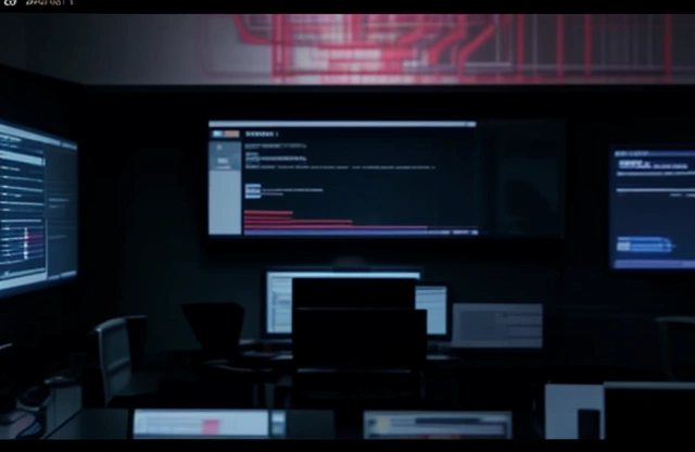 Papan kendali Security Information and Event Management (SIEM) yang memantau anomali eksfiltrasi basis data klien B2B secara komprehensif.