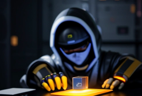 ilustrasi isometrik konseptual pembedahan penyelamatan aset data sql server dari kiamat ransomware mesin otomatis