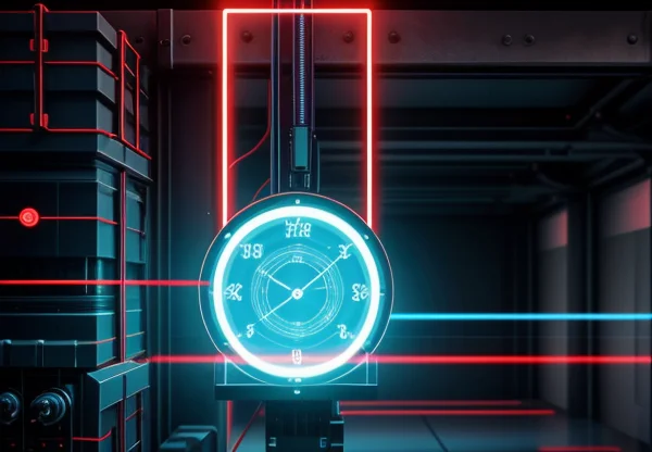 ilustrasi isometrik konseptual pemotongan paket data youtube oleh mesin firewall mikrotik berwaktu