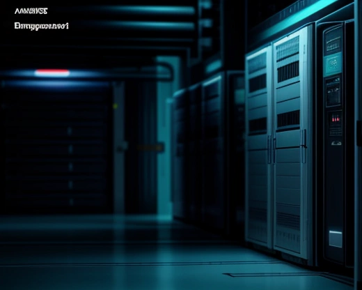 ilustrasi isometrik konseptual pembedahan tembok pertahanan keamanan server nas qnap dari ransomware siber