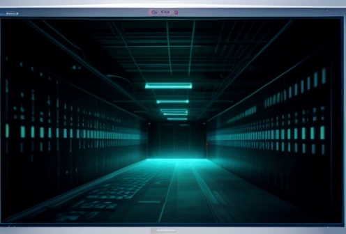 ilustrasi isometrik konseptual perlindungan brankas data database mysql dari serangan hacker siber