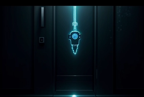 ilustrasi isometrik konseptual sistem pertahanan gerbang server dari gempuran serangan brute force botnet b2b