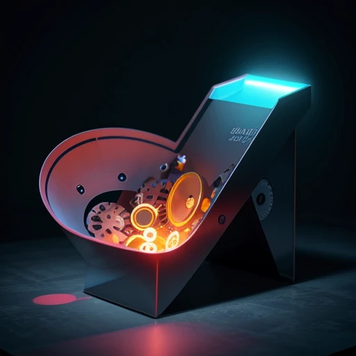 ilustrasi isometrik konseptual pembedahan algoritma mesin pencari youtube mengubah keyword menjadi corong prospek b2b