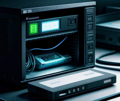 ilustrasi isometrik konseptual pembedahan arsitektur router bertindak sebagai otak print server usb mandiri b2b