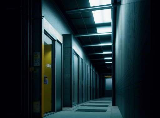 diagram teknis blueprint survei topologi rute instalasi kabel jaringan menghindari penghalang beton shaft