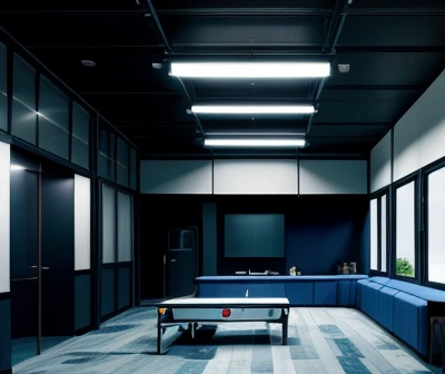 analisis data visualisasi zonasi spasial arsitektur pemisahan area bising dan restoratif ruang istirahat b2b