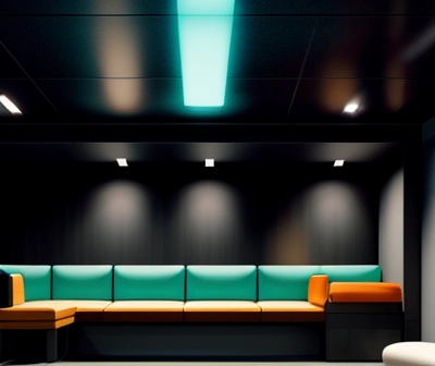 ilustrasi isometrik konseptual pembedahan anatomi desain interior ruang tunggu direktur kelas atas