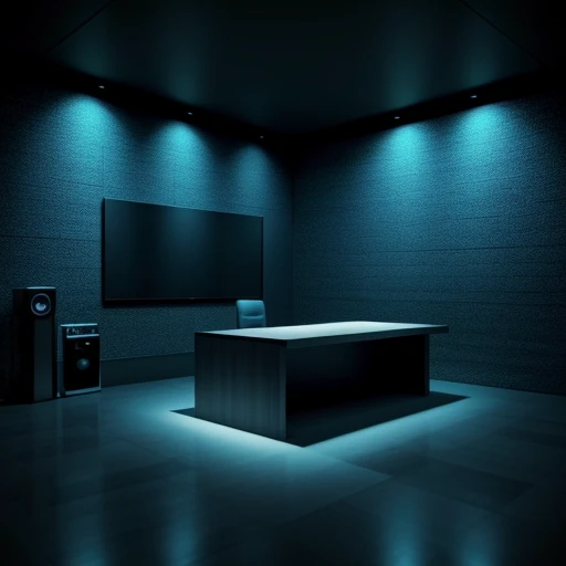 ilustrasi isometrik konseptual pembedahan ruangan mengapung room within a room studio podcast di dalam gedung ruko