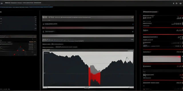 Dasbor metrik komputasi awan yang mendeteksi lonjakan latensi replikasi pangkalan data relasional secara ekstrem.