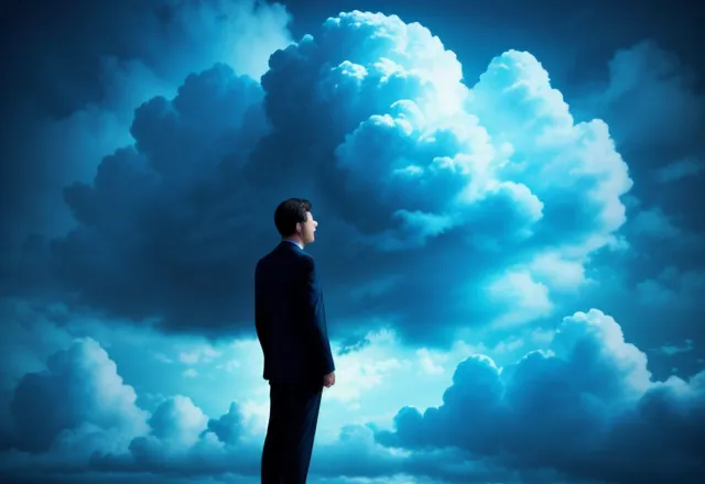 Eksekutif melihat tagihan cloud yang kompleks dan membingungkan, menunjukkan frustrasi terhadap biaya tersembunyi