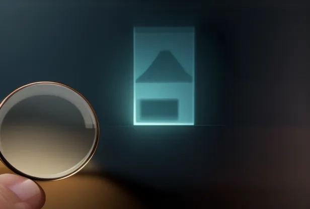 Ilustrasi Kaca Pembesar Menyoroti Titik Lemah pada Perisai Digital Asuransi Siber