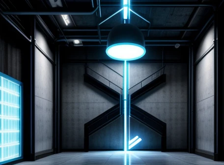 ilustrasi isometrik konseptual rekayasa arsitektur propagasi sinyal wifi pada gedung ruko tiga lantai