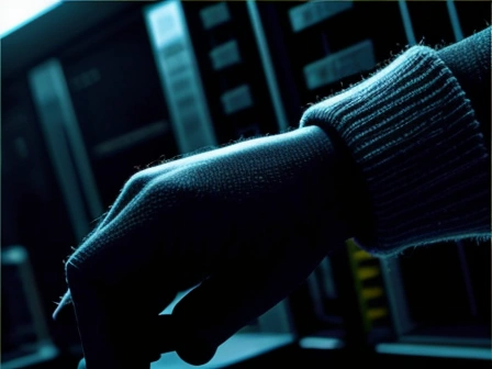 Teknisi melakukan isolasi server perusahaan