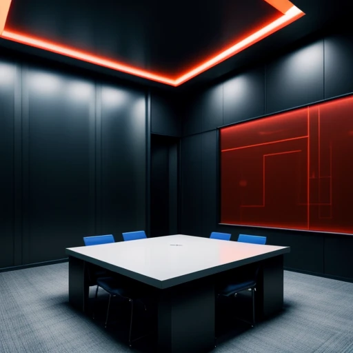 ilustrasi isometrik konseptual pembedahan partisi ruang rapat kaca ganda double glass meredam kebisingan korporat b2b