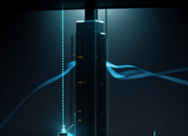 ilustrasi isometrik konseptual rekayasa mental dan komando project manager di atas lapangan konstruksi