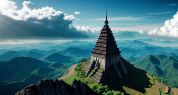 Visualisasi jaringan Edge Computing B2B yang kompleks dengan perangkat tersebar dan koneksi yang rumit, menyoroti tantangan keamanan.