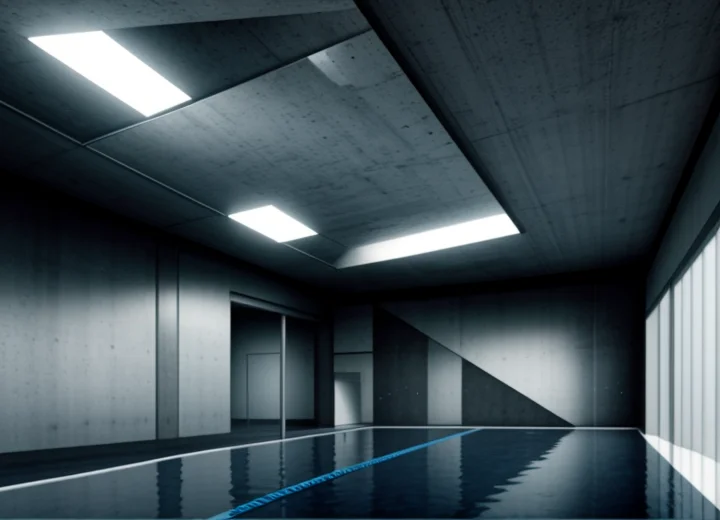 ilustrasi isometrik konseptual pembedahan ketahanan arsitektur plafon grc semen baja ringan melawan kebocoran air