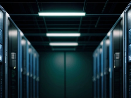 server rack di data center profesional