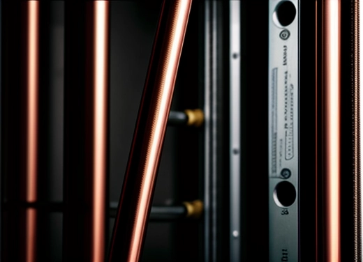 koneksi terminasi busbar tembaga panel mdp ke jalur grounding bawah tanah” Deskripsi Visual: Foto tajam yang fokus pada lempengan tembaga panjang (busbar) di dalam panel distribusi listrik, dengan beberapa kabel hijau-kuning tebal yang dibaut kuat ke lempengan tersebut. Menunjukkan ikatan terminasi grounding yang rapi dan profesional di dalam ruang elektrikal