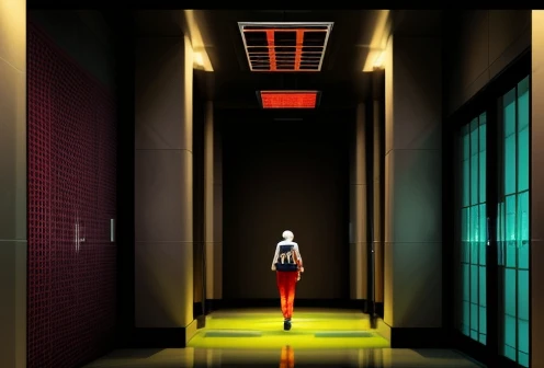 ilustrasi isometrik konseptual pembedahan sistem saraf fire alarm cerdas pada gedung perkantoran modern b2b