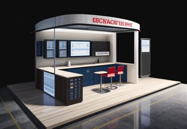 skema tata letak lantai raised floor manajemen rute kabel listrik tersembunyi booth pameran