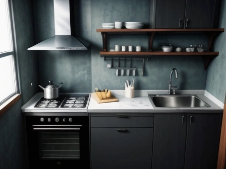 Diagram alur pemisahan area dapur kantin