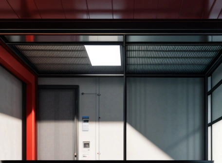 skema teknis tata udara ventilasi exhaust fan negative pressure ruang merokok kafe