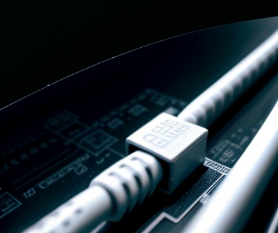 detail pelabelan kabel wrap around stiker presisi pada port patch panel sakelar jaringan server