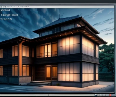 tangkapan layar dokumen digital blueprint arsitektur perizinan garis sempadan bangunan gsb fasad