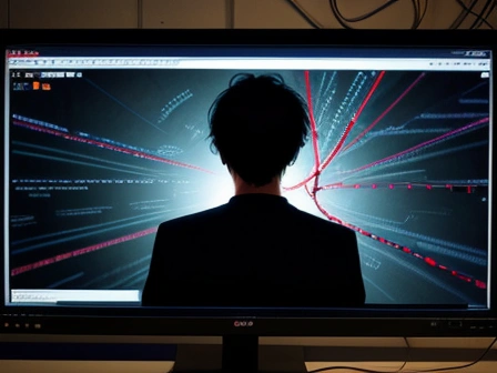 Jaringan data digital yang kusut menunjukkan inkonsistensi NAP dan risiko suspend Maps