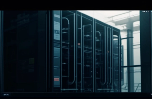 Denah topologi digital infrastruktur Smart Building komersial yang menampilkan antarmuka Sistem Manajemen Bangunan (BMS) dengan peringatan kegagalan mekanikal (Fault Detection).