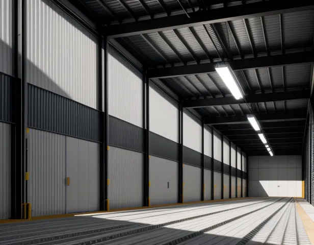 aplikasi penyemprotan insulasi cairan kimia polyurethane pu foam pada permukaan bawah atap logam gudang