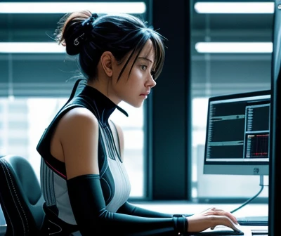 ilustrasi teknis jarak pandang monitor dan sudut siku 90 derajat postur meja ergonomis bifma