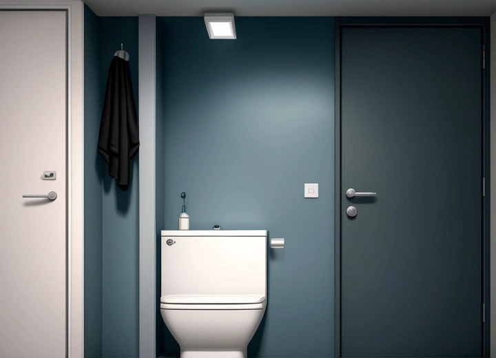 analisis teknis aerodinamika sirkulasi udara celah gantung bawah pintu toilet komersial exhaust fan