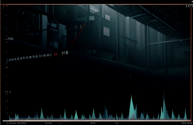 Grafik antarmuka perangkat lunak pengontrol peladen mesin pendingin (Chiller Plant) yang merekam osilasi beban lonjakan arus (Inrush Current) akibat algoritma yang cacat.