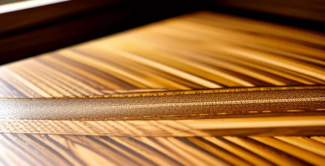Detail finishing HPL serat kayu pada sudut pinggiran meja custom dengan multiplek 18mm