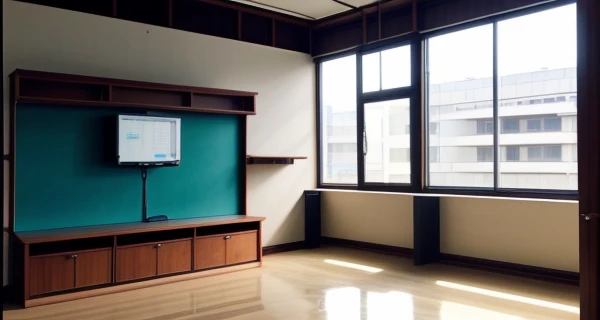 Ruang mesin utilitas instalasi IPAL skala menengah lab klinik